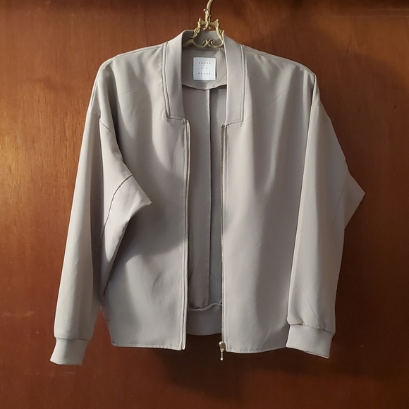 Sense of Place by Urban Research beige bomber jacket - Picture 2 of 13